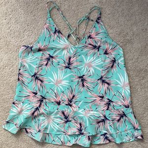 Pink and blue boutique strappy tank